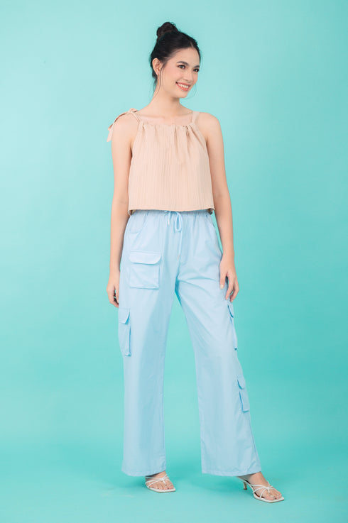GS Basics 2: Jesah Pleated Tie Top