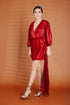 Alhambra x GS: The Miuccia Stylish Silk Dress in Holiday Red