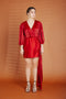 Alhambra x GS: The Miuccia Stylish Silk Dress in Holiday Red