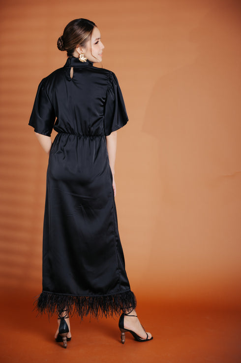 Alhambra x GS: The Karl Dress with Ostrich Feathers