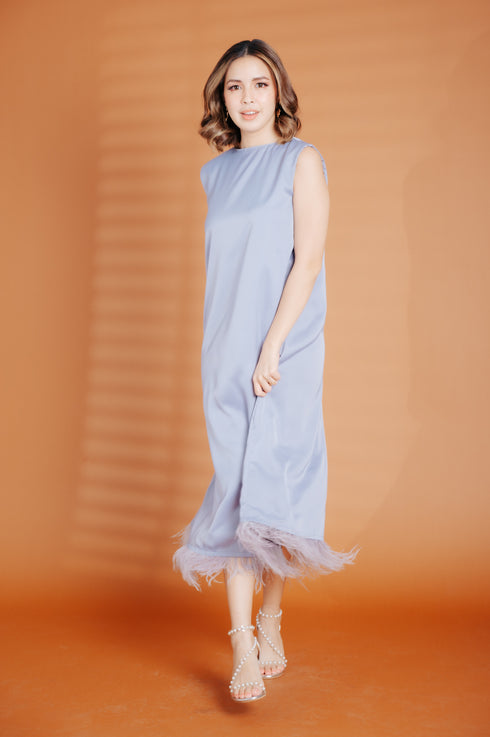 Alhambra x GS: The Pierre Dress with Ostrich Feathers