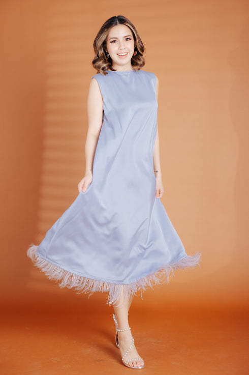 Alhambra x GS: The Pierre Dress with Ostrich Feathers