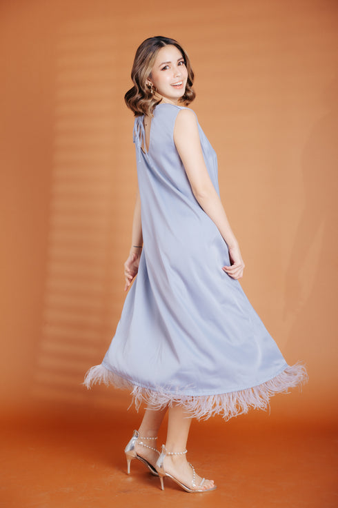 Alhambra x GS: The Pierre Dress with Ostrich Feathers