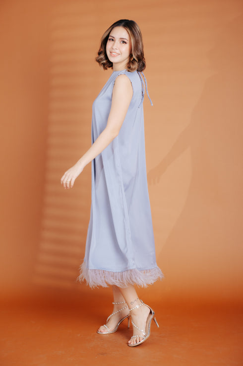 Alhambra x GS: The Pierre Dress with Ostrich Feathers