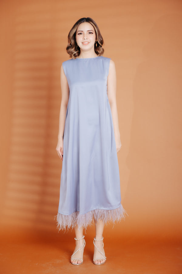Alhambra x GS: The Pierre Dress with Ostrich Feathers