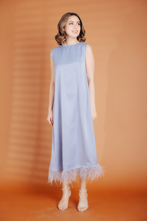 Alhambra x GS: The Pierre Dress with Ostrich Feathers