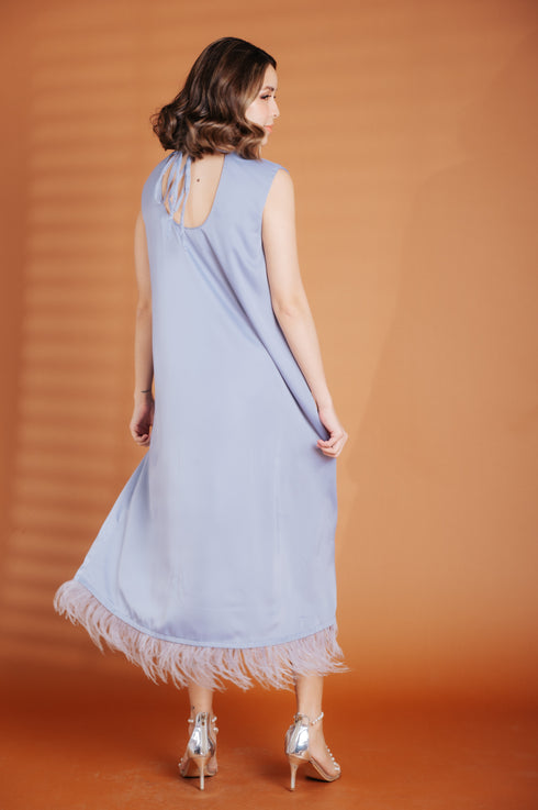 Alhambra x GS: The Pierre Dress with Ostrich Feathers