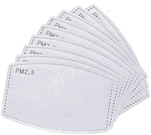 PM2.5 Activated Carbon Replacement Filter for Face Mask - Set of 10