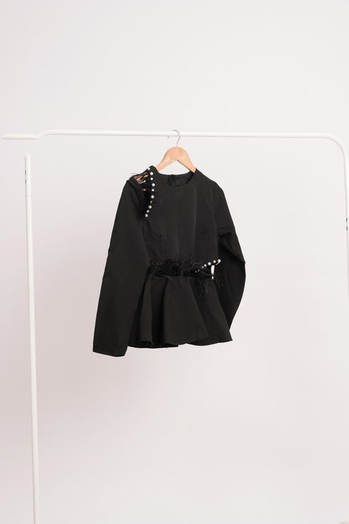 Putti Top with Feathers